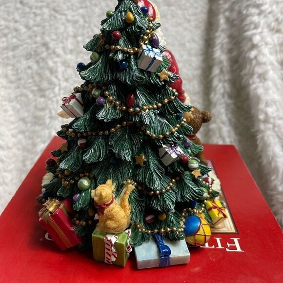 Fitz&Floyd ceramic Holiday countdown Calendar musical tuneHere comes Santa Claus - Picture 7 of 10